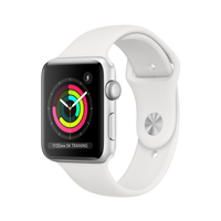 Apple Watch: Silver Aluminum Case with White Sport Band